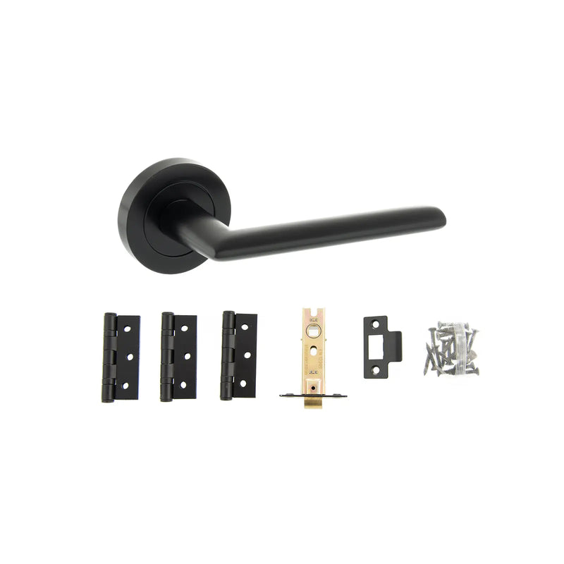 Atlantic STATUS Alabama Door Handle Pack (Latch Set - 3" CE Latch, 3" Fire Rated Hinges x3)