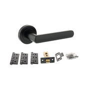 Atlantic STATUS Carolina Door Handle Pack (Latch Set - 2.5" CE Latch, 3" Fire Rated Hinges x3)