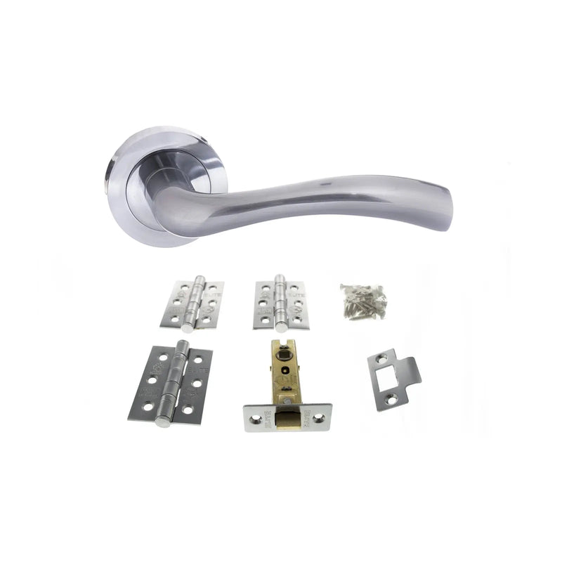 Atlantic STATUS Texas Door Handle Pack (Latch Set - 2.5" CE Latch, 3" Fire Rated Hinges x3)