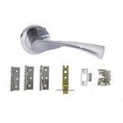 Atlantic STATUS Colorado Door Handle Pack (Latch Set - 2.5" CE Latch, 3" Fire Rated Hinges x3)
