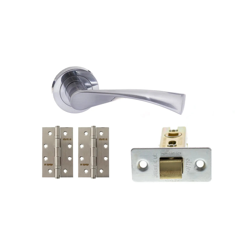Atlantic STATUS Colorado Door Handle Pack (Latch Set - 3" CE Latch, 4" Slim Knuckle Hinges x2)