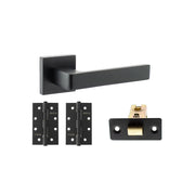Atlantic STATUS Montana Door Handle Pack (Latch Set - 3" CE Latch, 4" Slim Knuckle Hinges x2)
