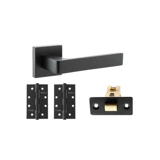 Atlantic STATUS Montana Door Handle Pack (Latch Set - 3" CE Latch, 4" Slim Knuckle Hinges x2)