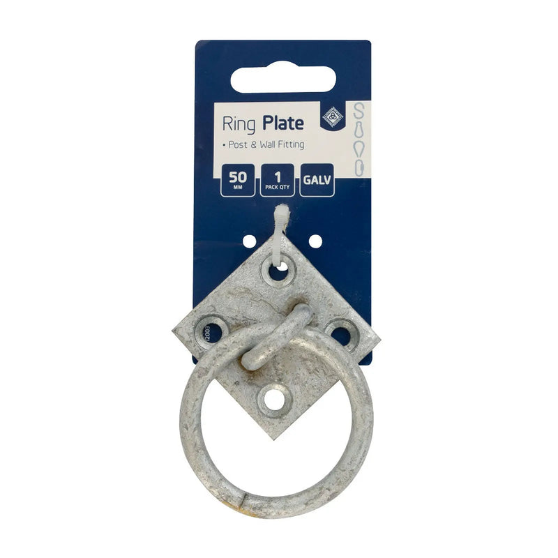 Chain Products Ring Plate 50 x 50mm - Galvanised