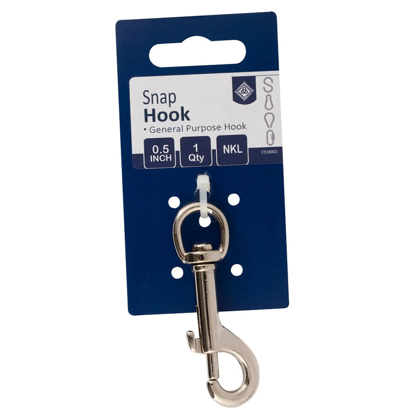 Chain Products 1/2" Snap Hook With Swivel - Nickel Plated