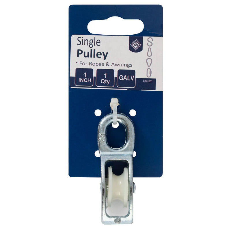 Chain Products 1" Single Rope Pulley - Galvanised