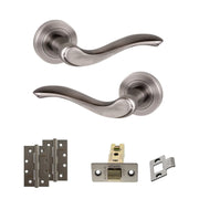 Atlantic Old English Warwick Door Handle Pack (Latch Set - 3" CE Latch, 4" Slim Knuckle Hinges x2)
