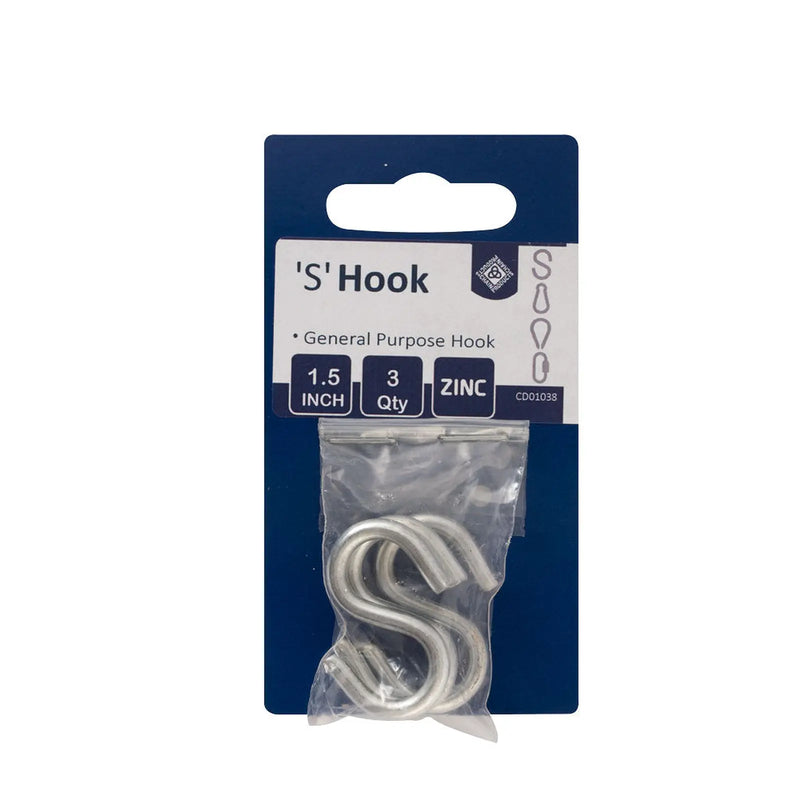 Chain Products 'S' Hooks - Zinc Plated