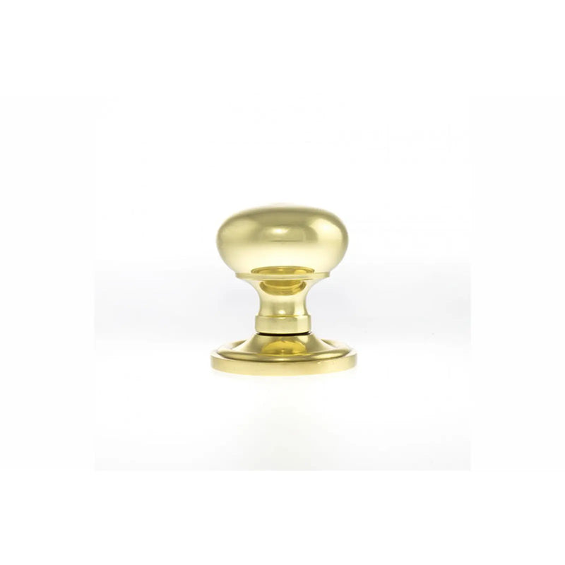Atlantic Old English Harrogate Solid Brass Mushroom Mortice Knob on Concealed Fix Rose