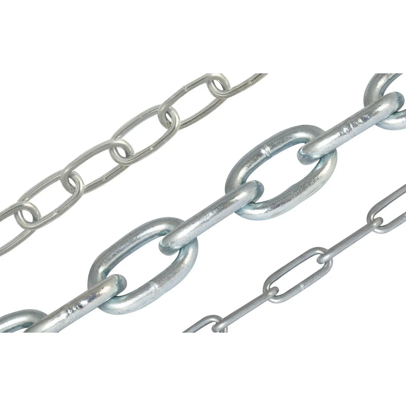 Chain Products Proof Coil Chain 9.55 x 30 x 12mm (3/8") - Galvanised - 11m Reel