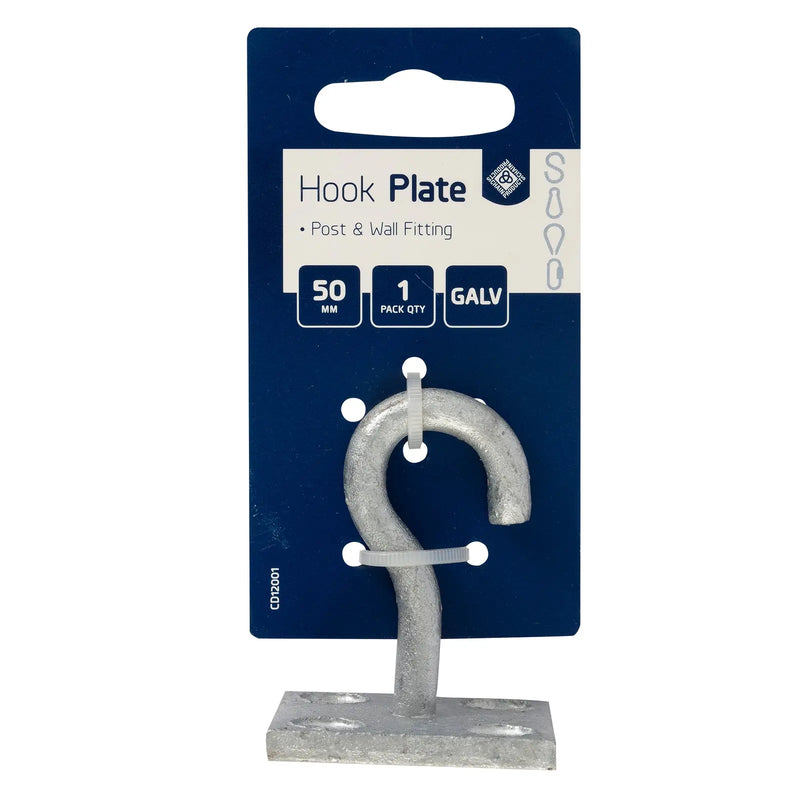 Chain Products Hook Plate 50 x 50mm - Black Plated