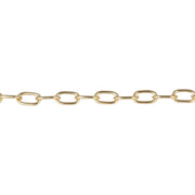 Chain Products Steel Welded Oval Link Chain - Brass Plated - On Reels