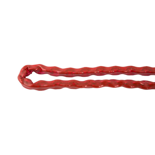 Chain Products Hardened Steel Alloy Chain In Red P.V.C. Sleeve