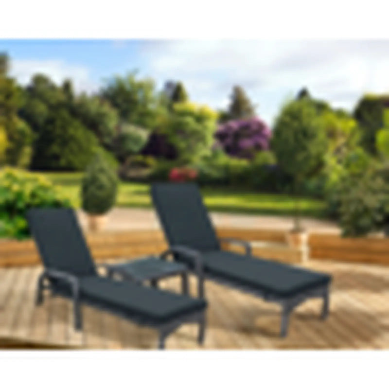 Pagoda Tuscany Sunlounger x 2 & Side Table