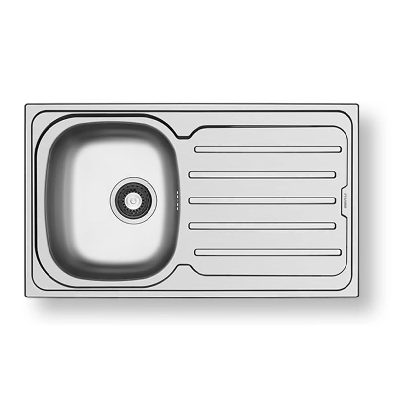 Pyramis Vera Stainless Steel Bowl Sink & Tap 860 x 500cm Single