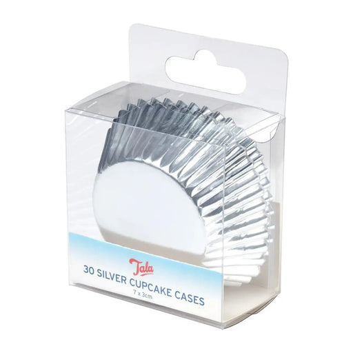 Tala 30 Cupcake Foils 7 x 3cm Silver