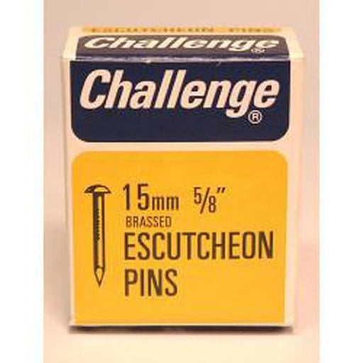 Challenge Escutcheon Pins - Brass Plated (Box Pack) 15mm