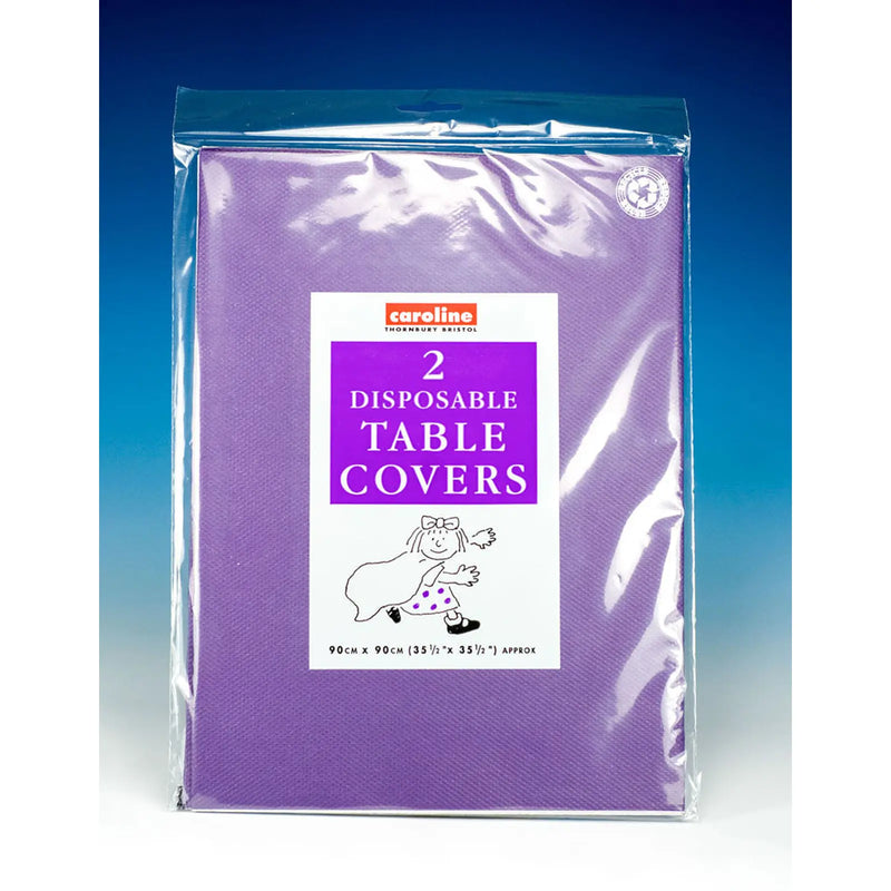 Caroline Square Paper Tablecovers 90cm Purple