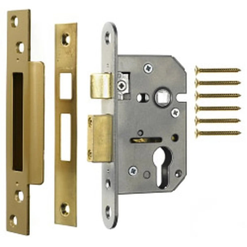 Era Euro Pro-fit Sashlock Case 63mm Finish: Brass Effect