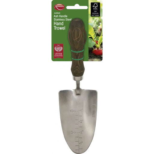 Ambassador Ash Handle Stainless Steel Hand Trowel