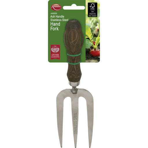 Ambassador Ash Handle Stainless Steel Hand Fork