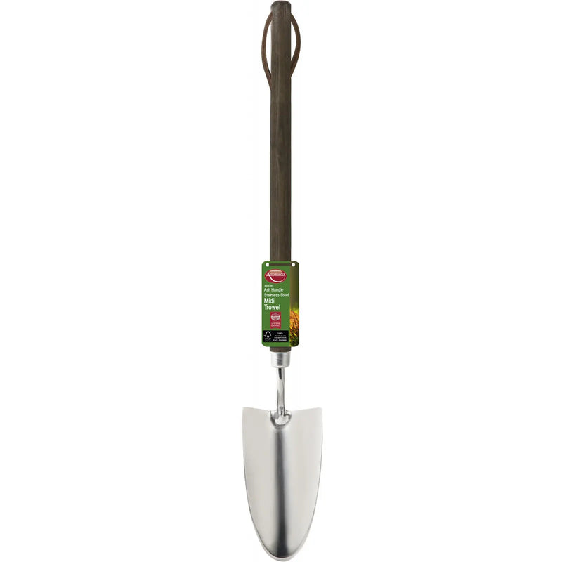 Ambassador Ash Handle Stainless Steel Midi Trowel Length: 46cm