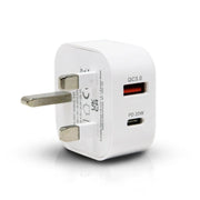 Extrastar USB + Type C Home Plug Charger White