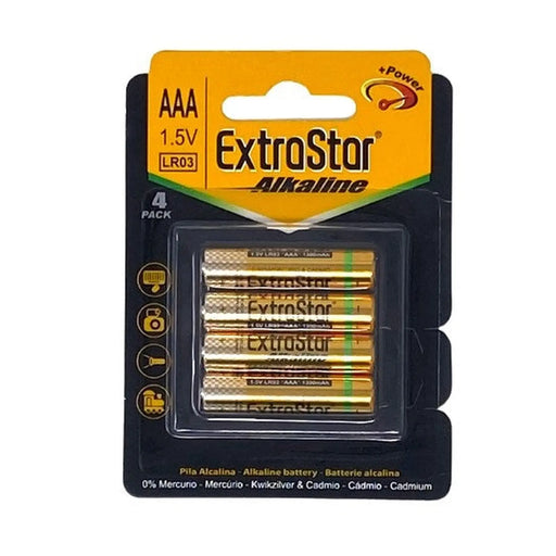 Extrastar Alkaline Batteries 1.5v AAA Pack 4