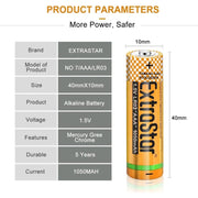 Extrastar Alkaline Batteries 1.5v AAA Pack 4