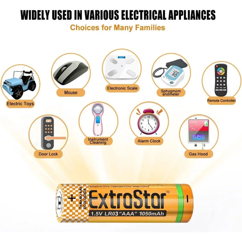 Extrastar Alkaline Batteries 1.5v AAA Pack 4