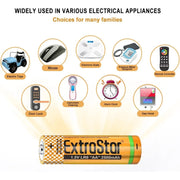 Extrastar Special Duration Zinc Batteries 1.5v Aa Pack 4