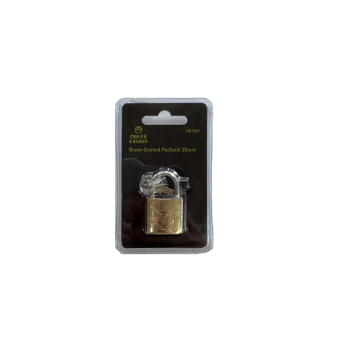 Stax Owler & Banks Brass Coated Padlock 25mm