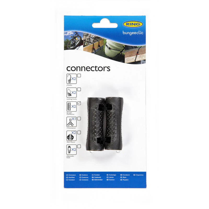 Ring Bungee Clic Straight Connectors Twin Pack