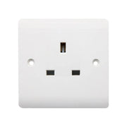 Securlec 1 Gang Unswitched Socket Round Edge