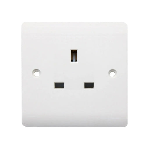 Securlec 1 Gang Unswitched Socket Round Edge