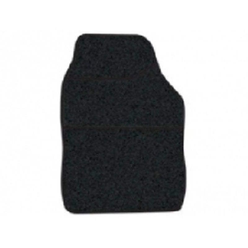 Streetwize Velour Carpet Mat Sets with Binding - 4 Piece Black/Black