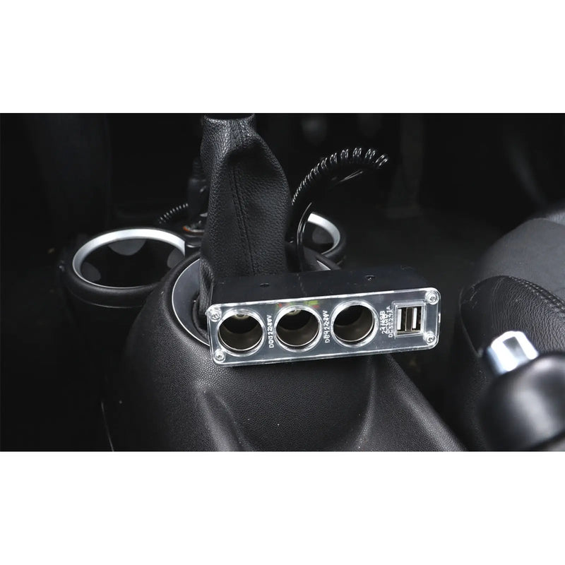 Streetwize 12V Triple Socket With Twin USB