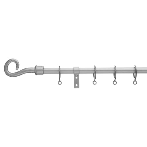 Woodside Extending Pole Crook Finial Silver