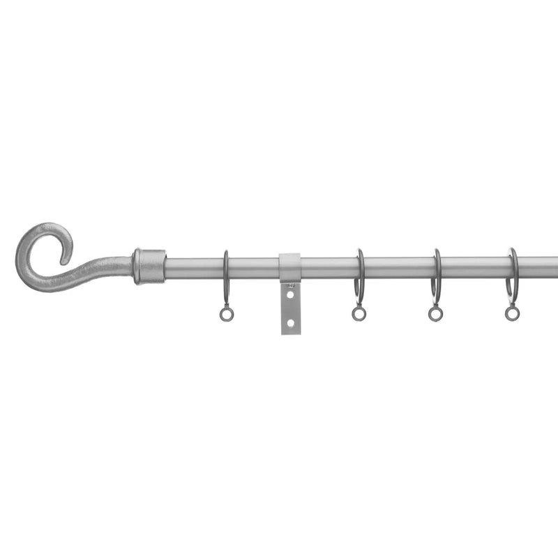 Woodside Extending Pole Crook Finial Silver