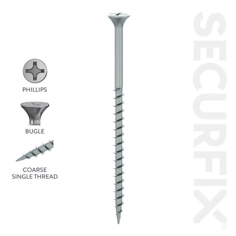 Securfix Drywall Screws 9 x 2 15/16"-4.2 x 75mm | Pack of 500