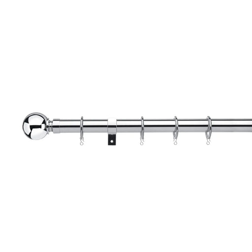 Universal Telescopic Curtain Pole Chrome