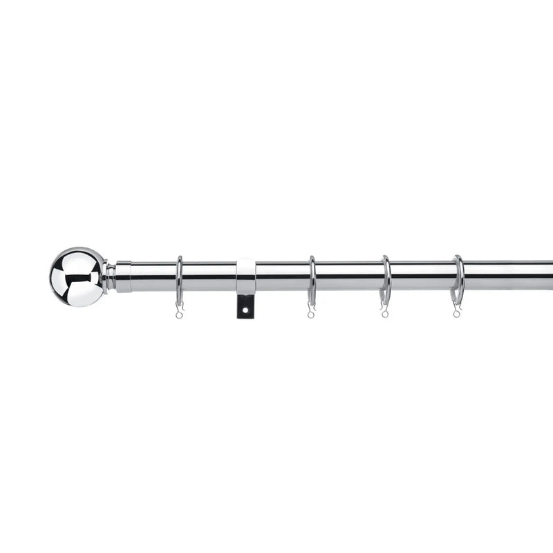 Universal Telescopic Curtain Pole Chrome