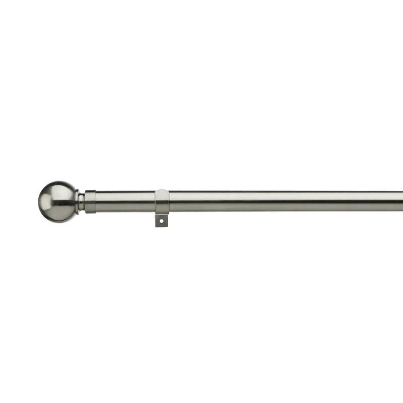 Universal Eyelet /Ball Finial Satin Steel