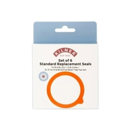 Kilner Replacement Rubber Seals - Orange 6 Piece