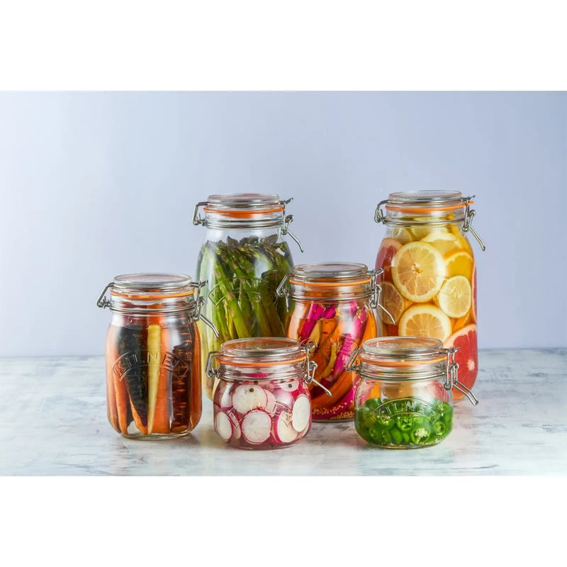 Kilner Clip Top Jar - Round 1L