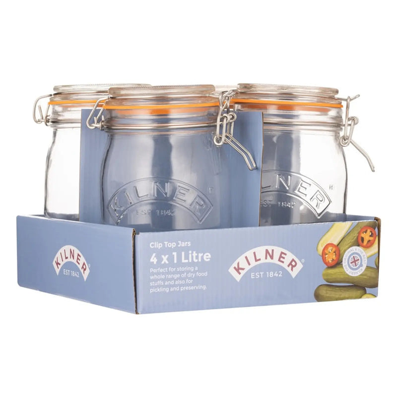 Kilner Clip Top Jar - Round 1L