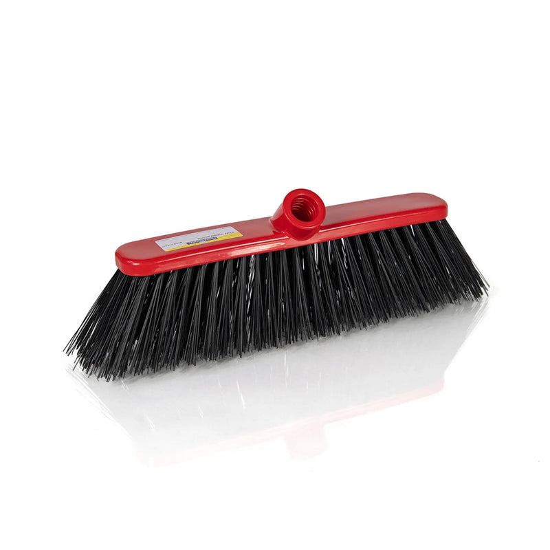 Abbey Homewares Stiff Deluxe Broom Red