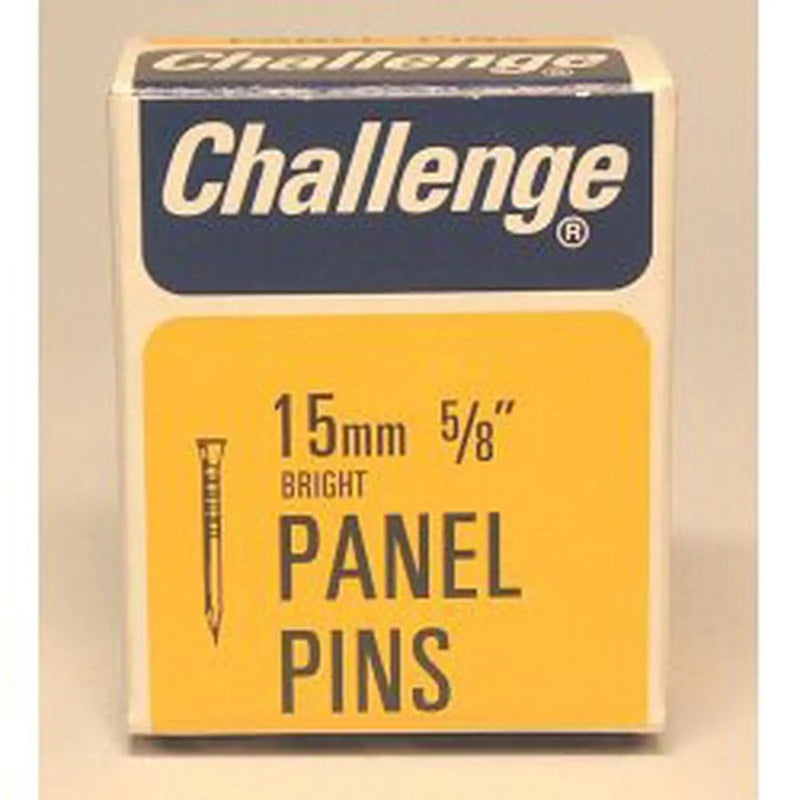 Challenge Panel Pins - Bright Steel (Box Pack) 15mm
