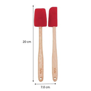 Tala Silicone Headed Spatulas/Wooden Handles (Set of 2)