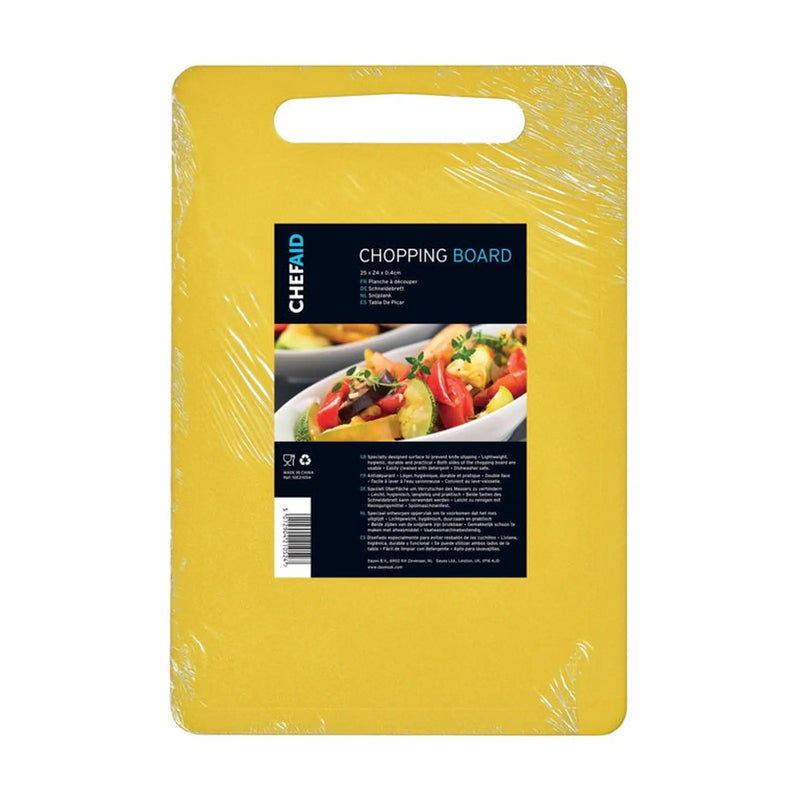 Chef Aid Poly Chopping Board 35 x 25cm Yellow